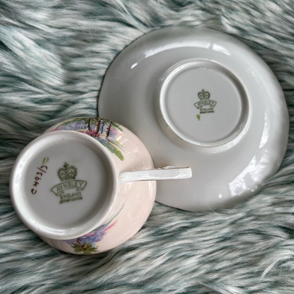 Ainsley Pink Bone China Tea Cup and Saucer - Picture 5 of 9
